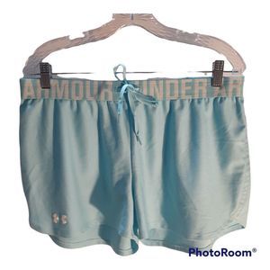 🎀 Under Armour Shorts Light Blue Heatgear Size Large, 12